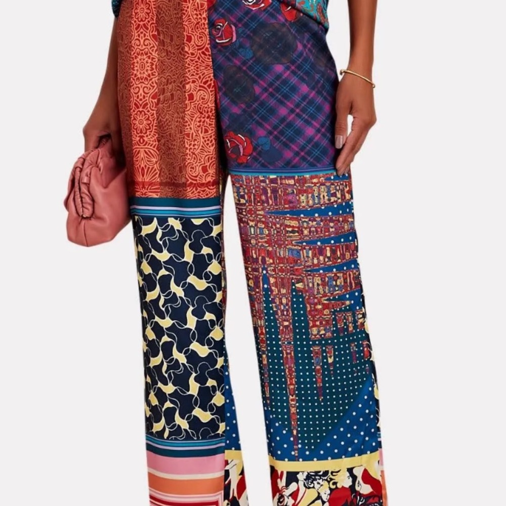 Staud Multicolor Patchwork Pants - image 6